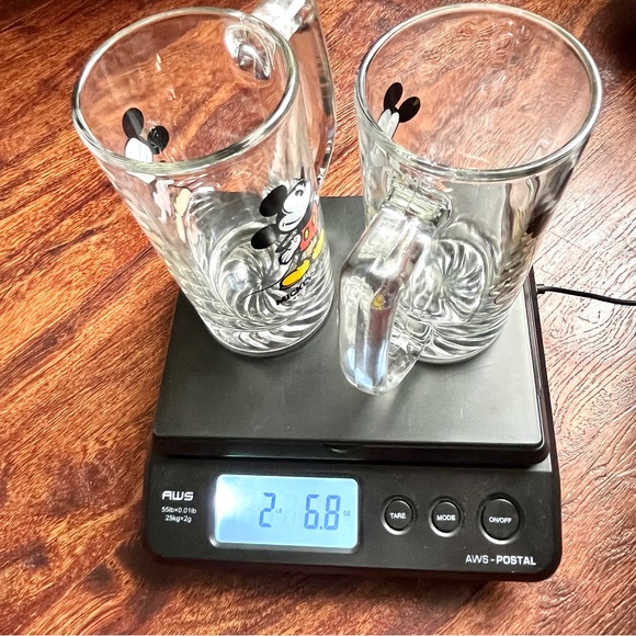 Vintage Disney 1970s Tall Drinking Glasses with Handle Mickey & Minnie Mouse - Picture 9 of 9